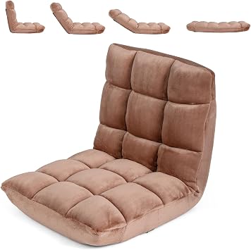 COSTWAY Floor Chair, 14 Positions Adjustable Floor Gaming Chair