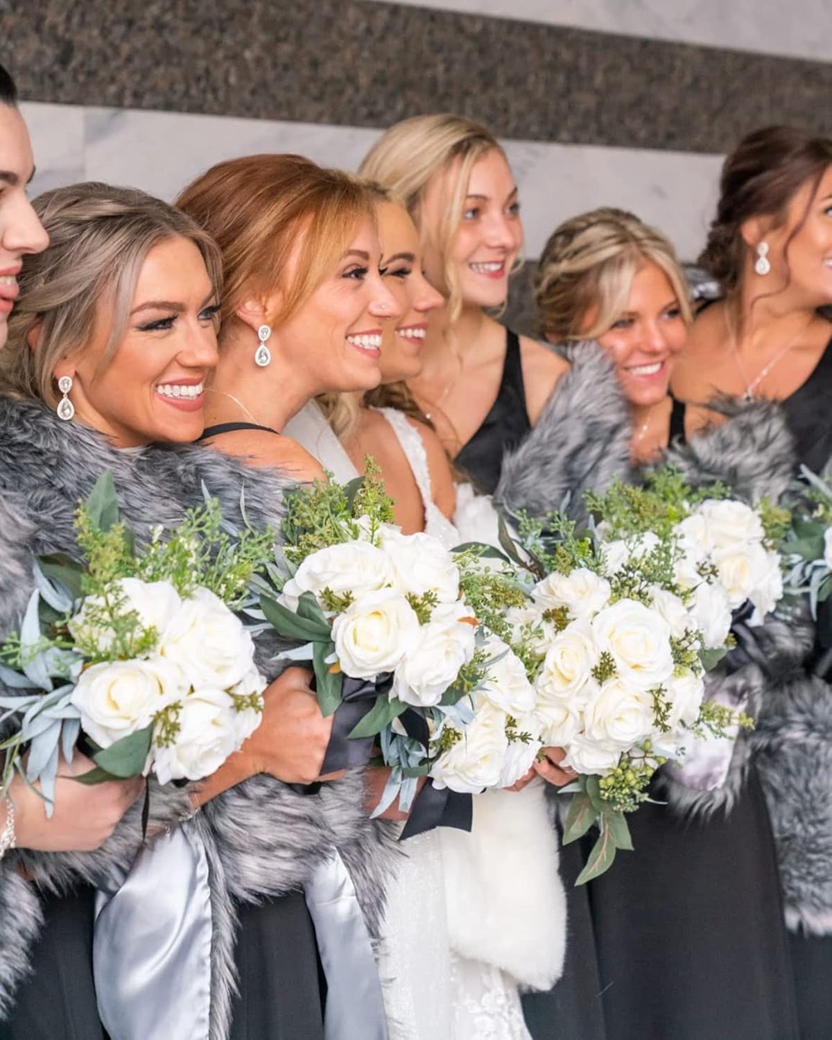 Will You Be My Bridesmaid Jewelry Set for Wedding of 4, 6, 8 - Silver, Gold, Rose Gold Bridesmaid Necklace, Earrings, Bracelet Set - Proposal Gifts