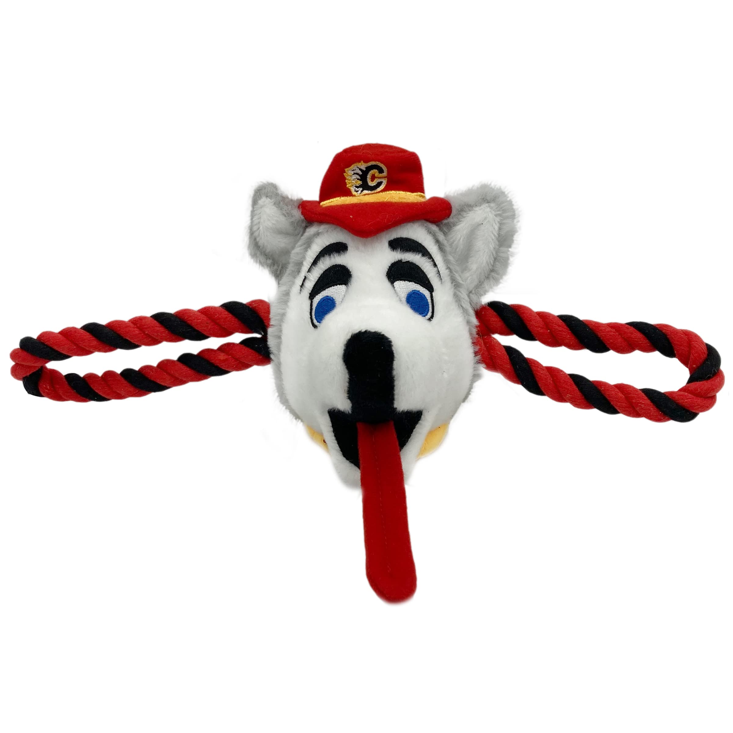 Jouet pour chiens et chats Calgary Flames de Pets First avec cordes résistantes et couineur