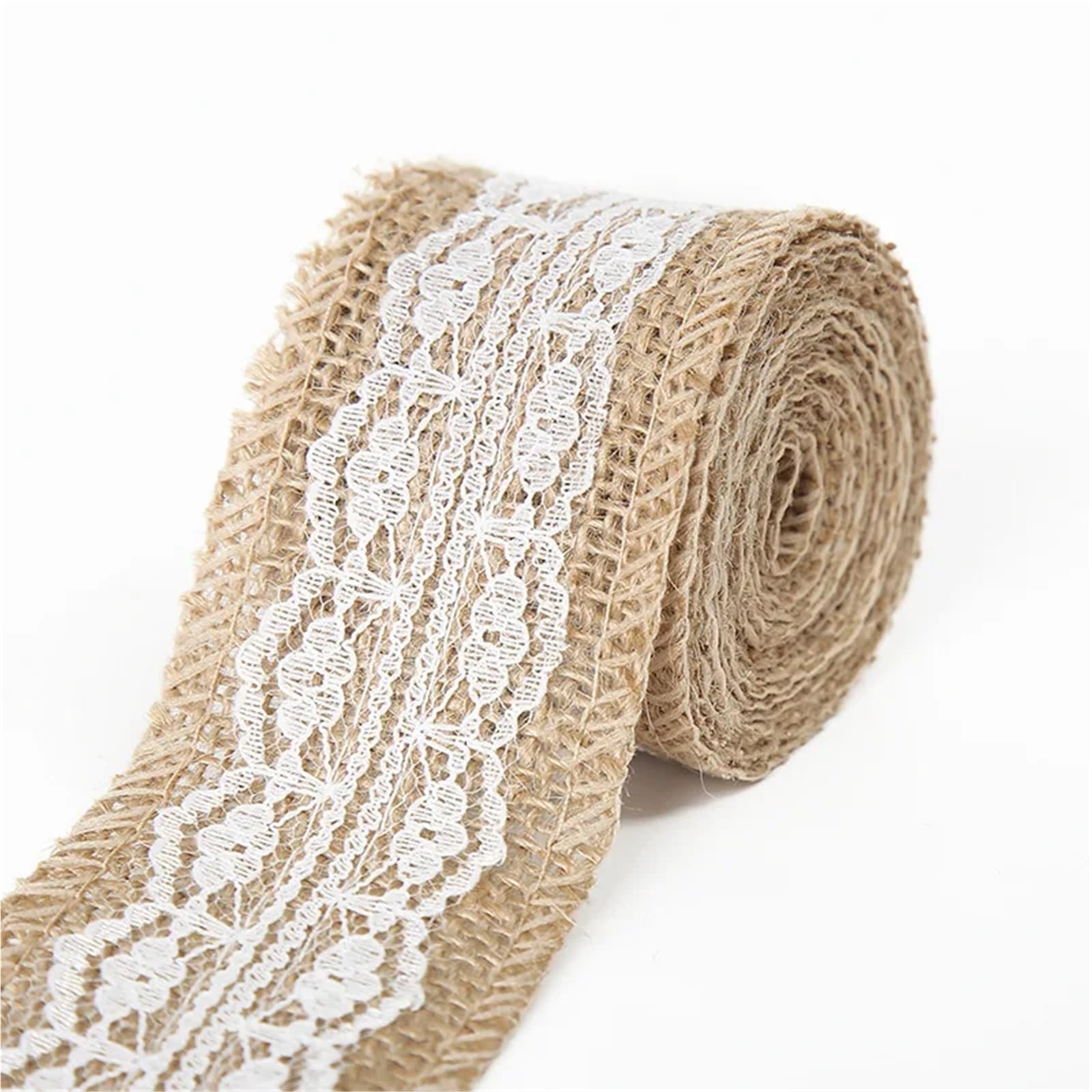 Jute Burlap Ribbon, Jute Burlap Ribbon White Lace Trim 1-10m