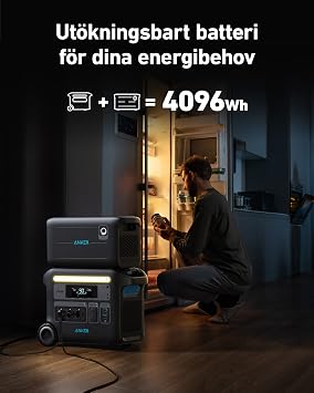 Anker SOLIX F2000 taşınabilir güç istasyonu, Powerhouse 767, 2048Wh GaNPrime güneş enerjisi jeneratörü, 2300 W AC çıkışlı, 6 × daha uzun kullanım ömrü, kamp için 3500 W yüksek gerilim çıkışı, acil