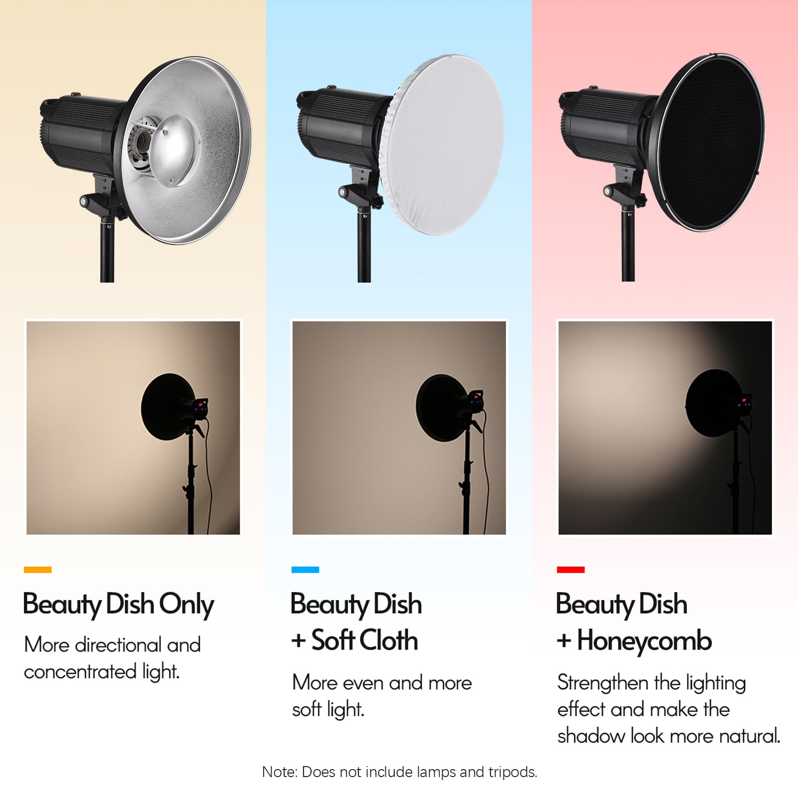 Andoer 30 cm / 11,8 cala standardowy reflektor piękno naczynie Bowens Mount z białym dyfuzorem reflektor siatka o strukturze plastra miodu do studia portret fotografia stroboskopowa lampa błyskowa