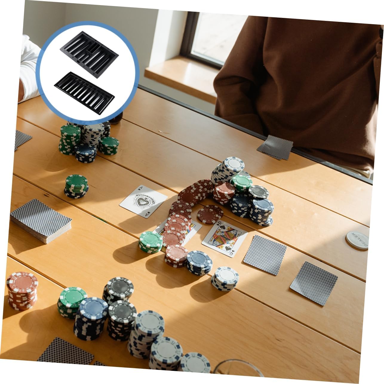 Chip Tray Tabletop Accessories Gaming Desk Accessories Tray Table Acrylic Poker Chip Poker Table Dealer