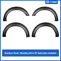 Vista 2 de Tyger Auto Fender Flare compatible con Ford F-150 2004-2008 (excluye Heritage); Lincoln Mark LT Fleetside 2006-2008, estilo remachado de pernos