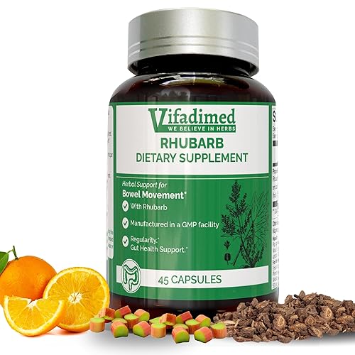 VIFADIME Rhubarb - Herbal Constipation Relief for Adults, Stool softeners,