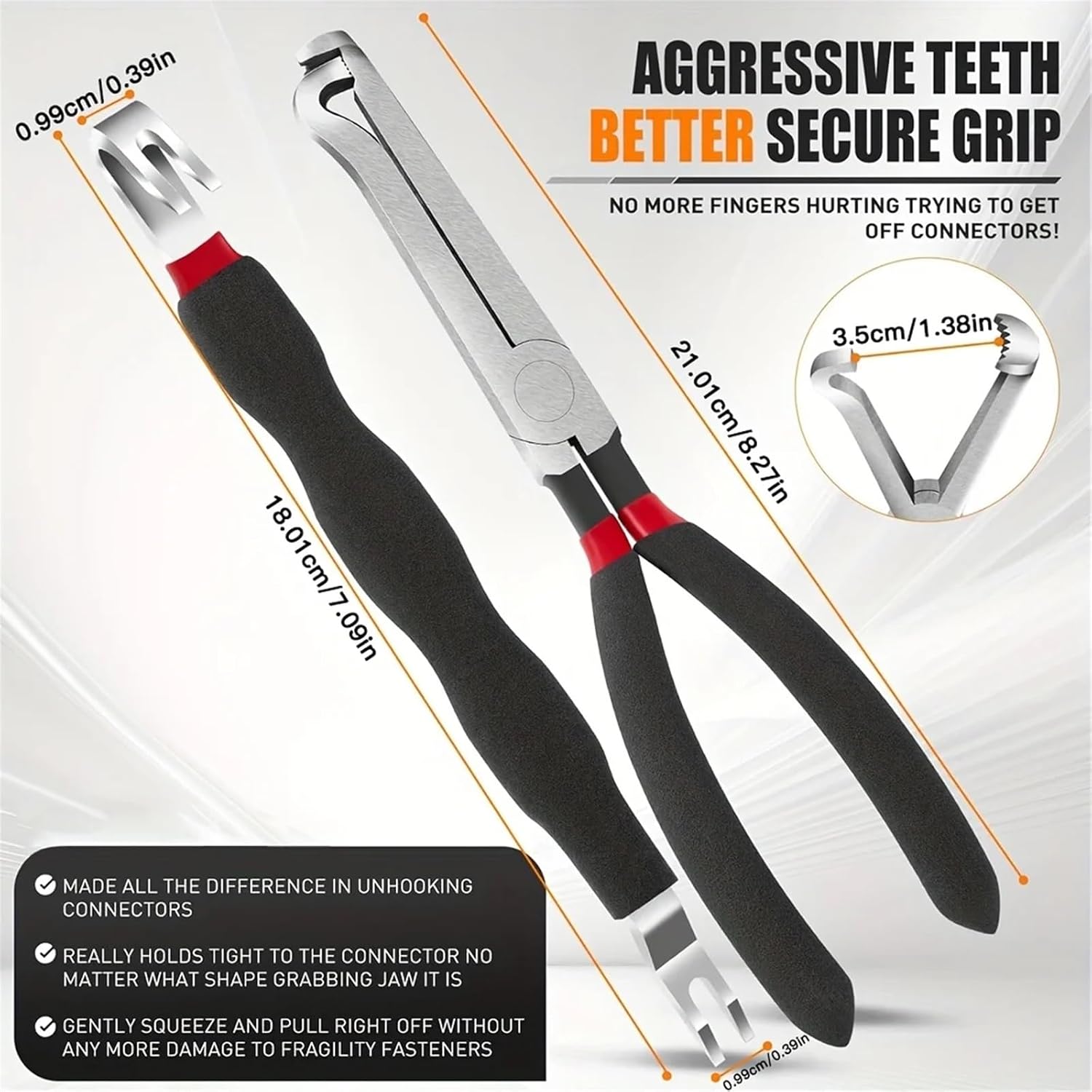 Electrical Disconnect Pliers Connector Separator 60 Degree For Wiring MAF Sensors Fuel Injectors Coils 1Pcs(Crowbar)