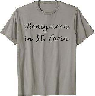 Honeymoon In St. Lucia Bride Meme Design T-Shirt