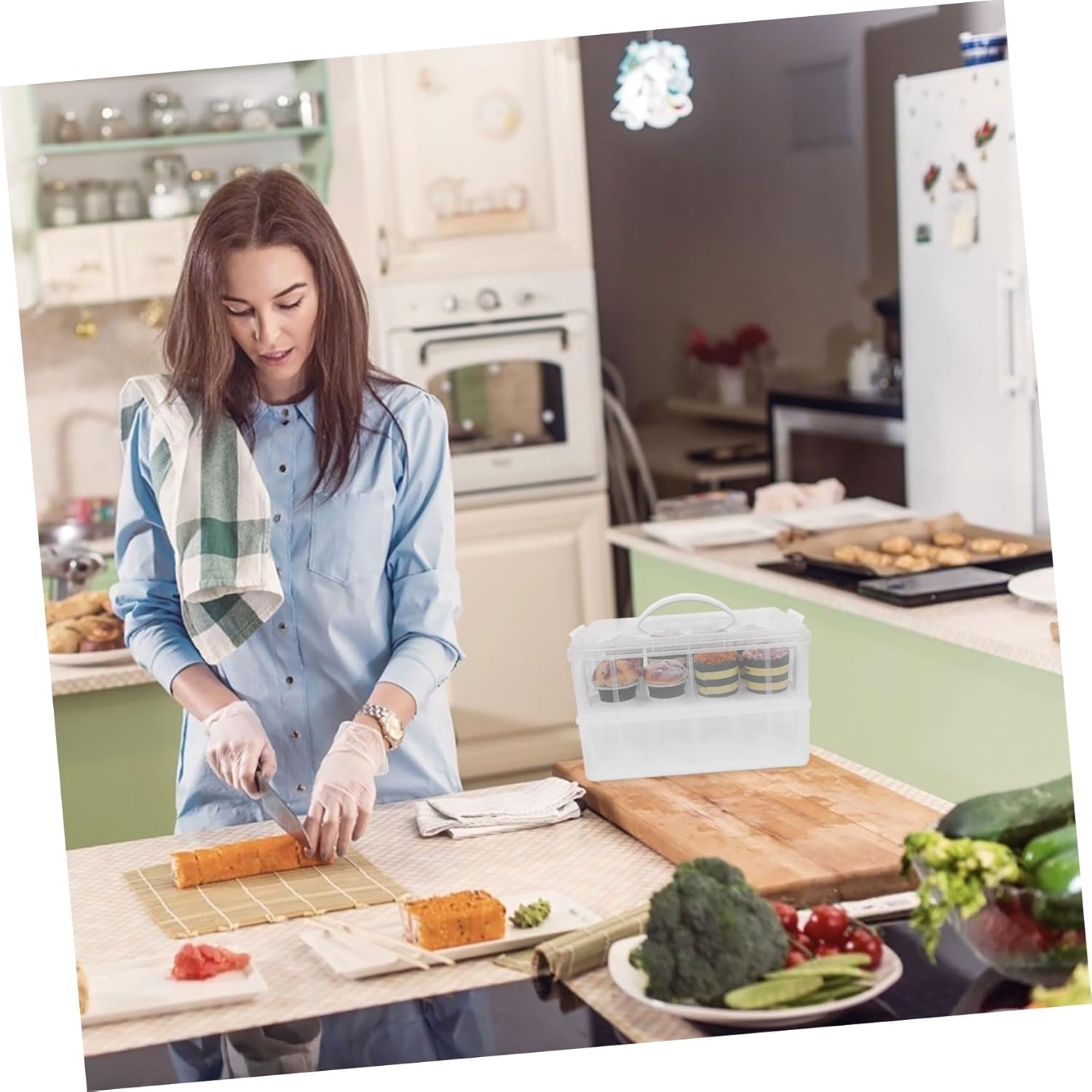 Baking Packing Box Stylish Handheld Cake Carrier for Transporting and Displaying Desserts Two Design Holds Transparent Storage for Freshness for Events and Celebrations