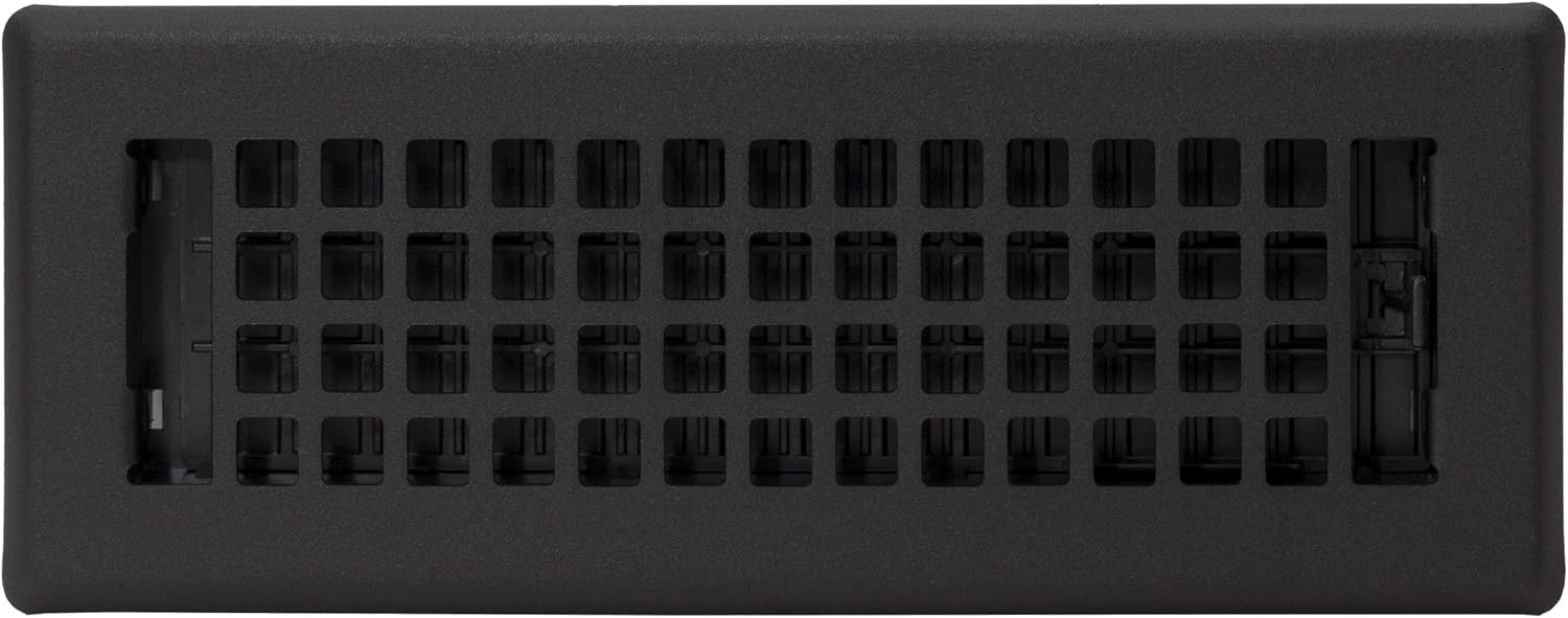 Decor Grates LTH310-BLK Lattice Floor Register, 3x10 Inches, Black,(Alloy Steel, Plastic) (Pack of 2)