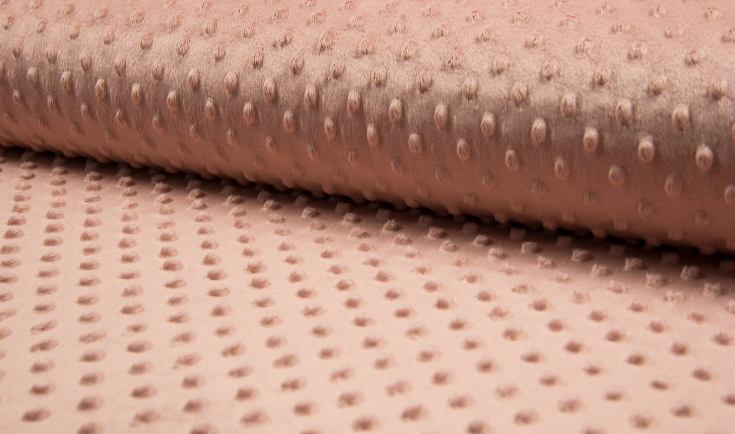 Crs Fur Fabrics Dusty Pink Luxury Supersoft Dimple Cuddle Soft Fleece Fabric Material - 1Mtr 150Cmx100cm