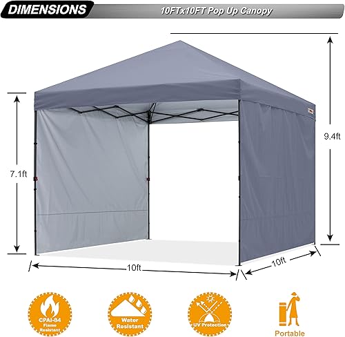 Miniatura 5 de Carpa Abccanopy desplegable, carpas para exterior, con toldo para el sol, toldo desplegable para la playa, con bolsa de transporte con ruedas, más 4