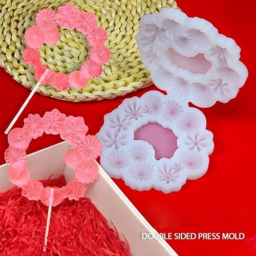 Miniatura 3 de mostsom Moldes de silicona para piruletas, molde de caramelo de chocolate, moldes de lechón de piruletas, moldes de flores de panal de chocolate