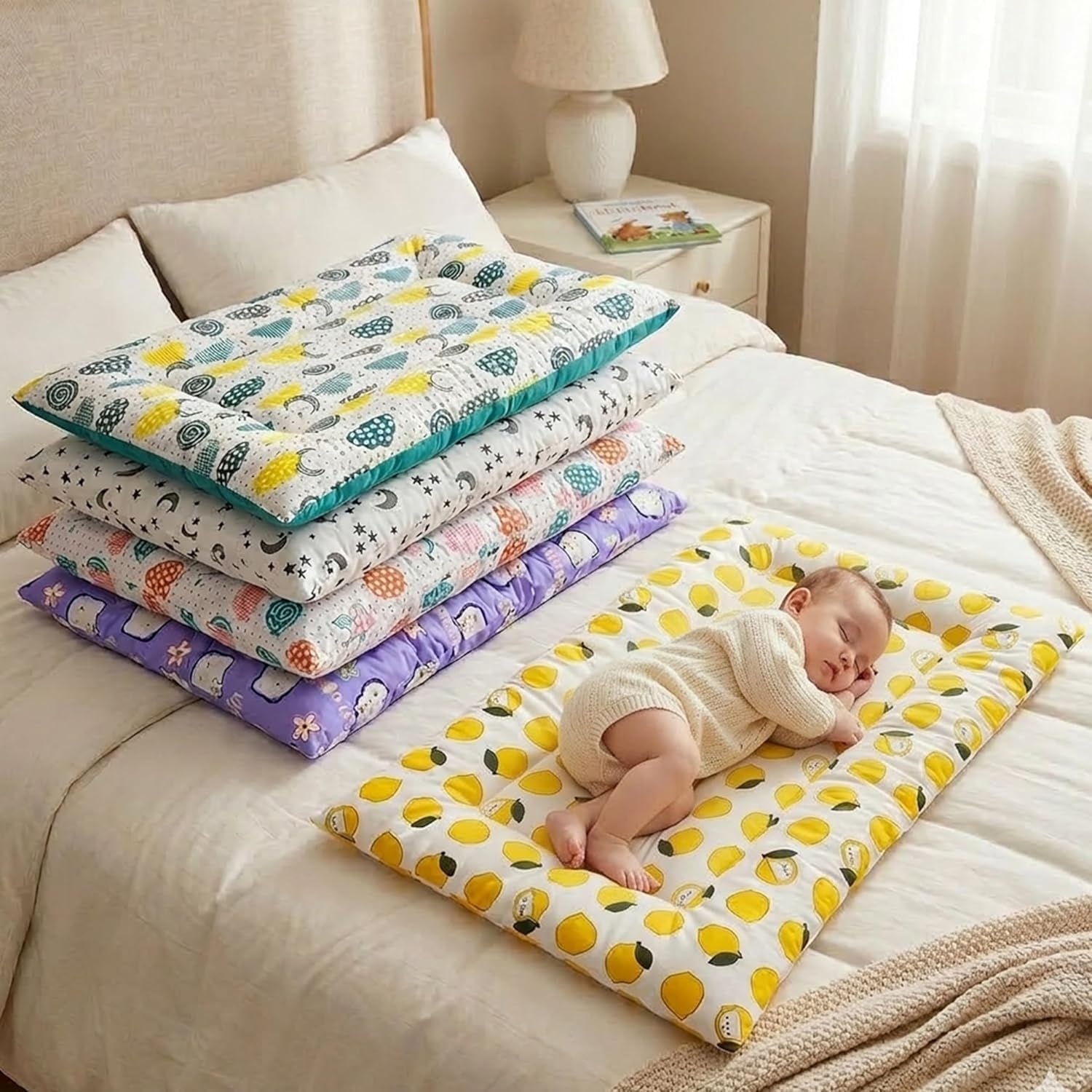 Infantbond New Born Baby Cotton Bed | Godari | Toddlers Baby Bedding | Hand Carry Baby Mattress |Cradle Bed | Multi-Color (0-8 Months)(63 * 38CM) (5)-image-20