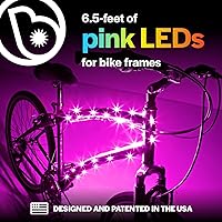Vista 2 de Brightz CosmicBrightz - Cuerda de luz LED para marco de bicicleta, cuerda de 6.5 pies, funciona con pilas con interruptor de encendidoapagado