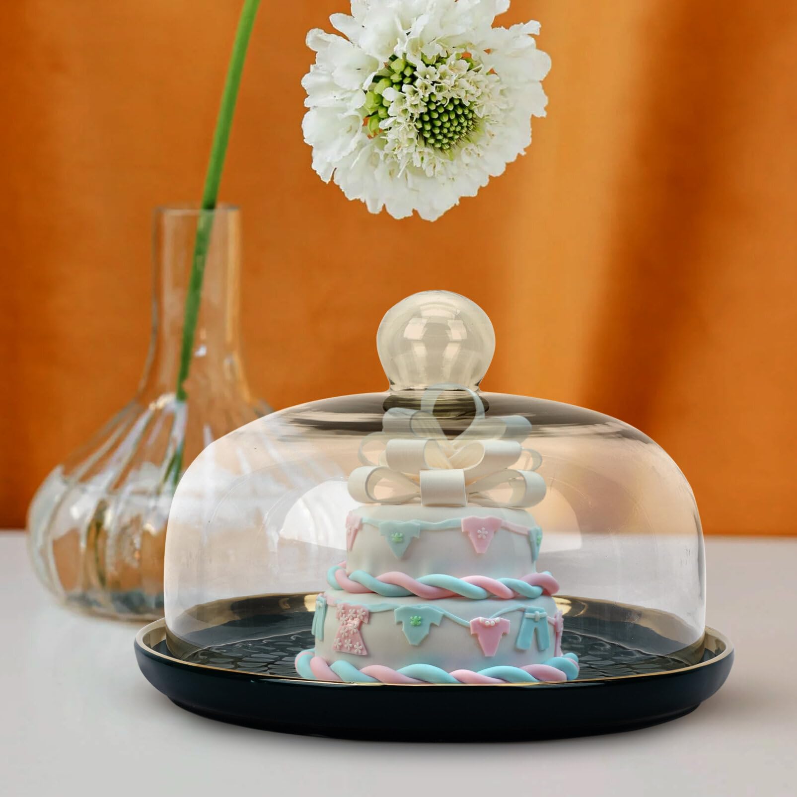 1 Jeu Présentoir à Gâteaux Présentoir à Desserts Plats Blancs Couverture De Présentation De Gâteau Couverture De Gâteau De Rond Serveurs Macaron Céramique Disque De Stockage