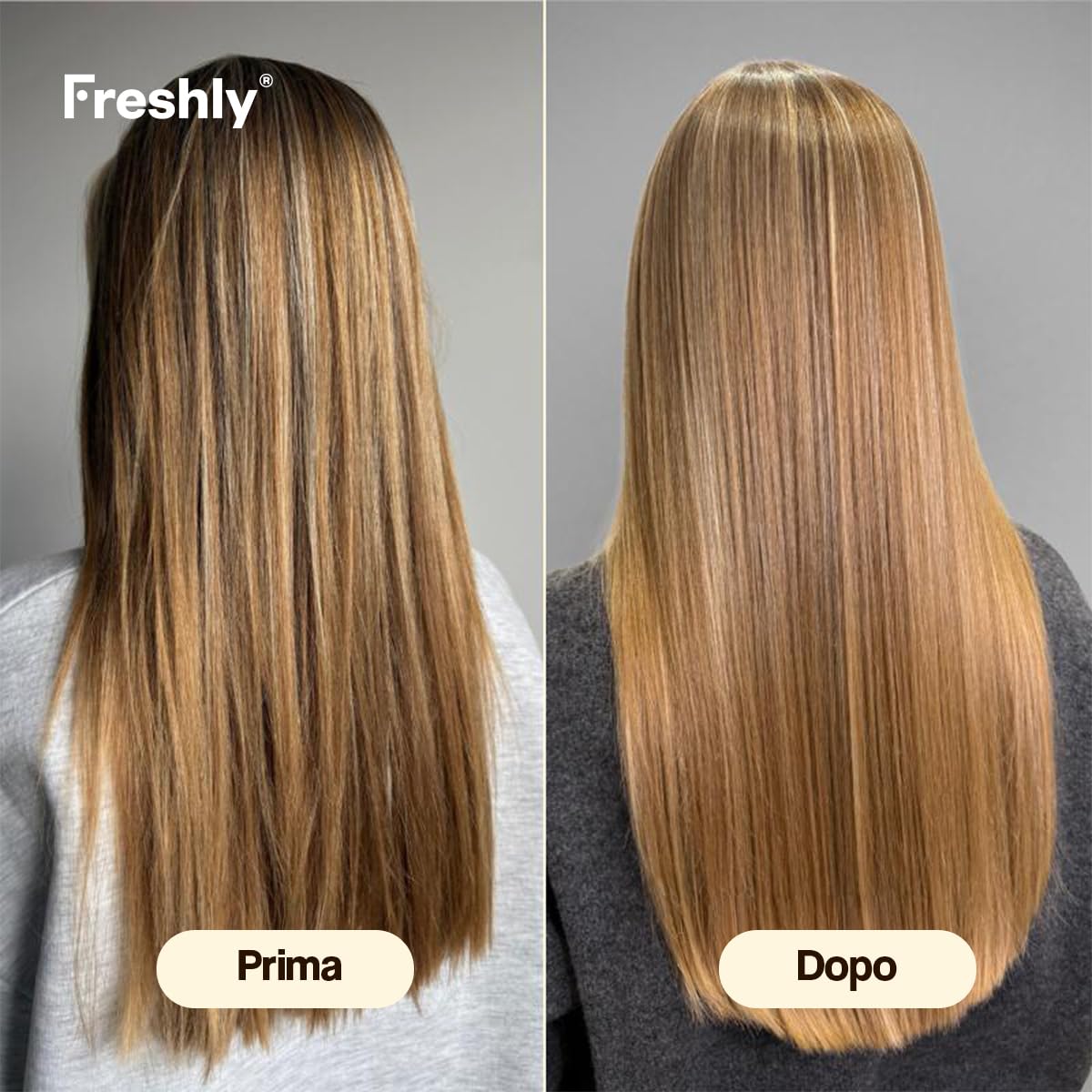 Freshly - Keratin Strength & Repair Pack – Routine Capillare Naturale per Capelli Danneggiati – Maschera Riparatrice + Spray Districante – Con Cheratina Vegana Biomimetica – 99% Naturale