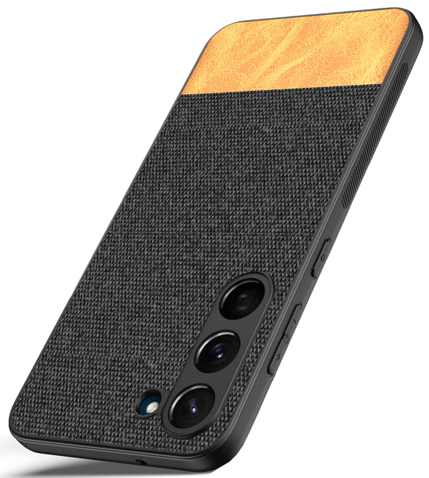 Kapa Soft Fabric & Leather Hybrid for Samsung Galaxy S23 Back Cover | Shockproof Hybrid Slim Hard Anti Slip Back Case (Black, Brown) (B0BS9S2B4D) Amazon Price History, Amazon Price Tracker