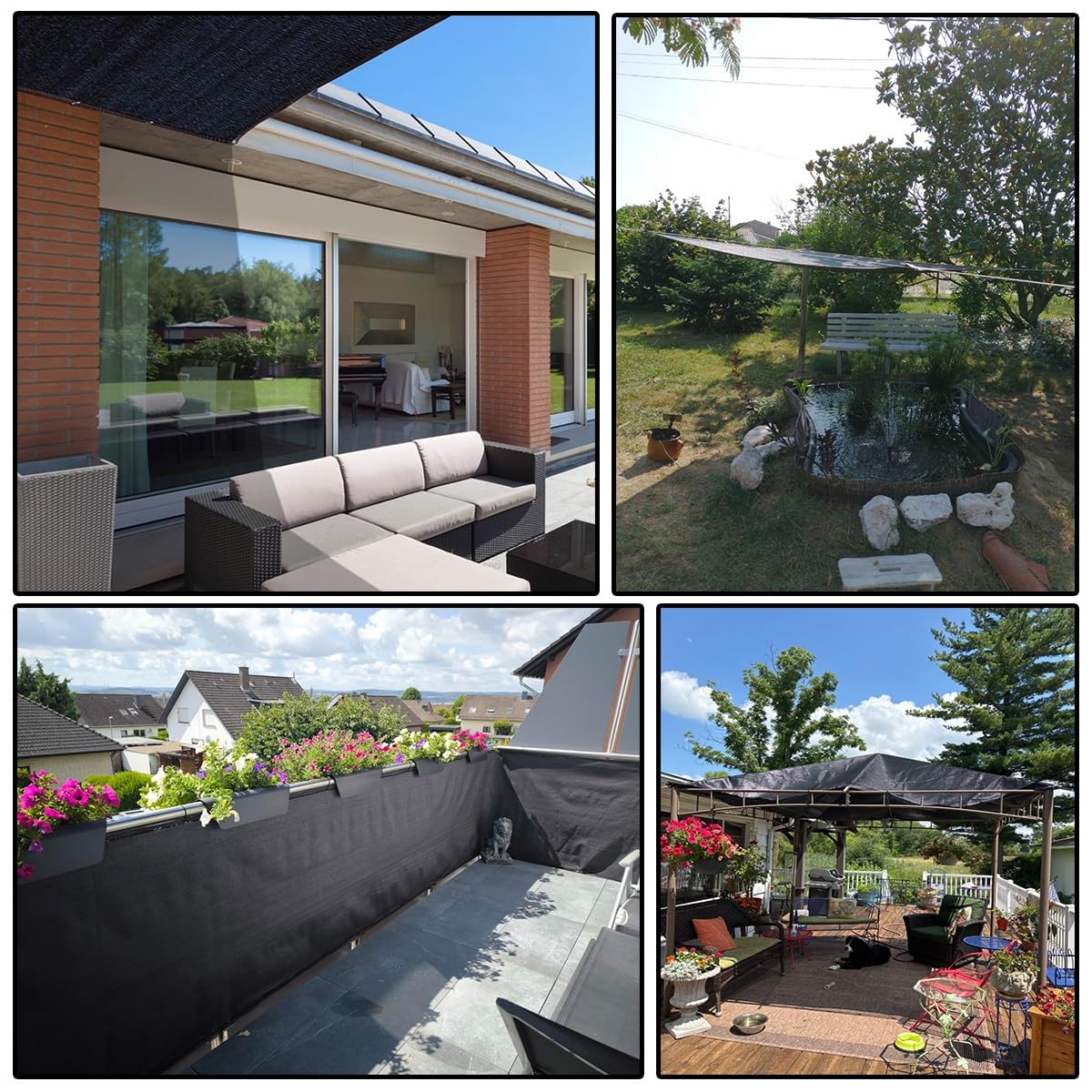 Tkanina UV 90% e – siatka z żywicy łezkowej do użytku na zewnątrz, idealna do ogrodu, na balkon, taras, farmę, kurczaka, wiatę, wiele (2 x 8 m)