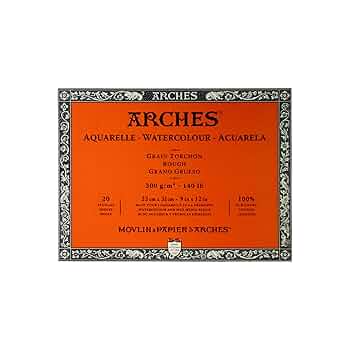 Amazon.co.jp: アルシュ 水彩紙 ブロック 300g荒目23X31 20枚