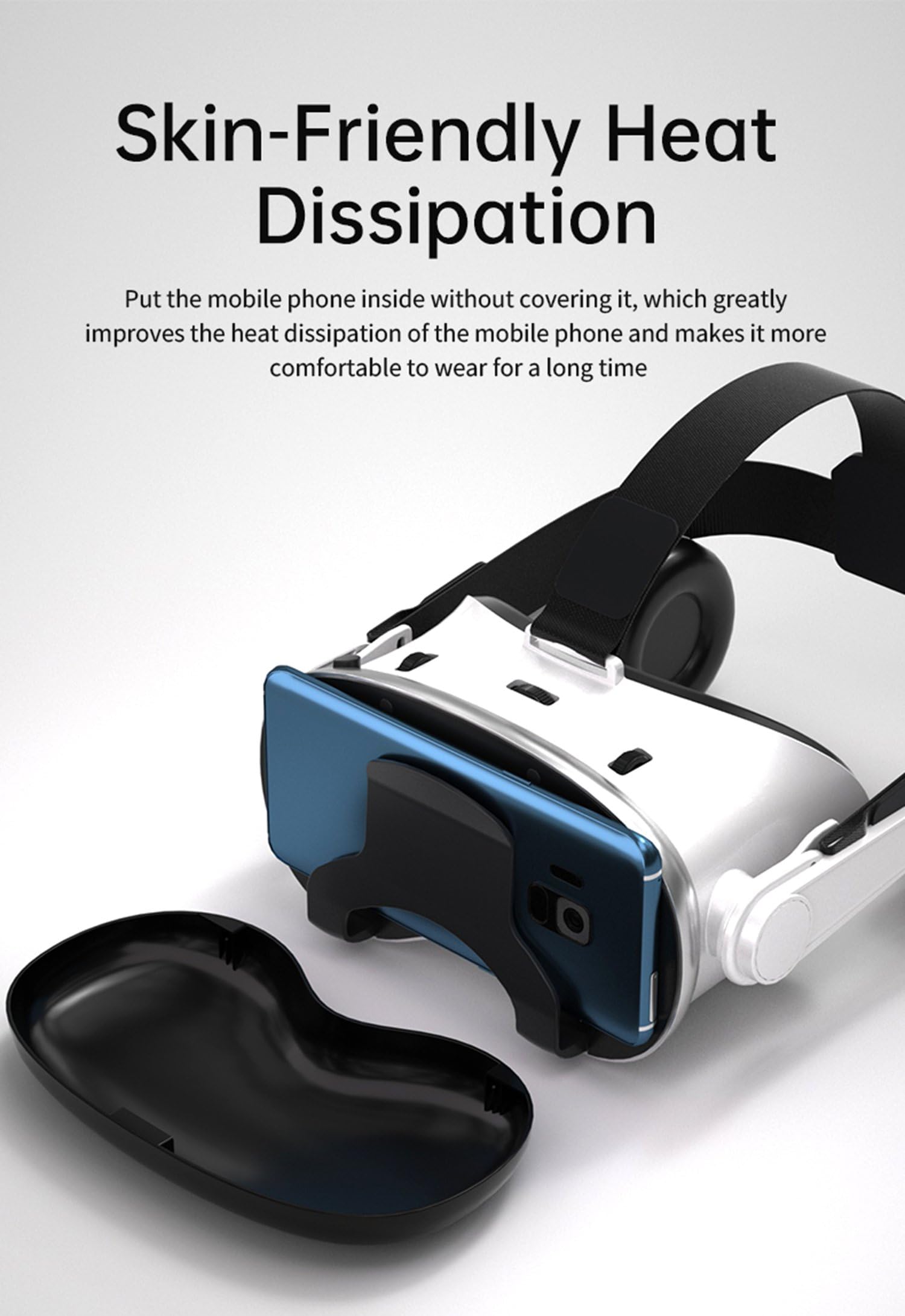 Auriculares de realidad virtual, gafas de realidad virtual 3D para iPhone 17, 16, 15, 14, 13, 12, 11 Pro X XR SE, Samsung Galaxy S24, S23, S22 Edge, gafas de realidad virtual con auriculares