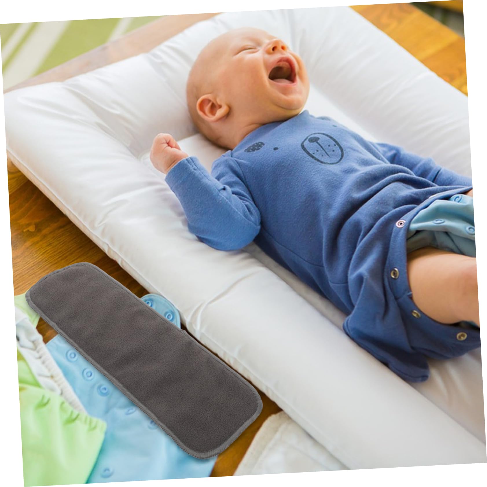 Waschbare Windeleinlagen und 10 Stück aus Bambuskohle Weich Geruchsabsorbierend Wiederverwendbar für Babys für Täglichen Gebrauch und Reisen