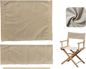 Amazon.com: Wonafa 1 Set Director Chair Canvas Replacement with Wood ...