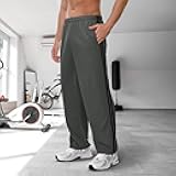 Men's Open Bottom Mesh Sweatpants with Pockets, Ideal for Gym Workouts, Running, Training, and Lounging