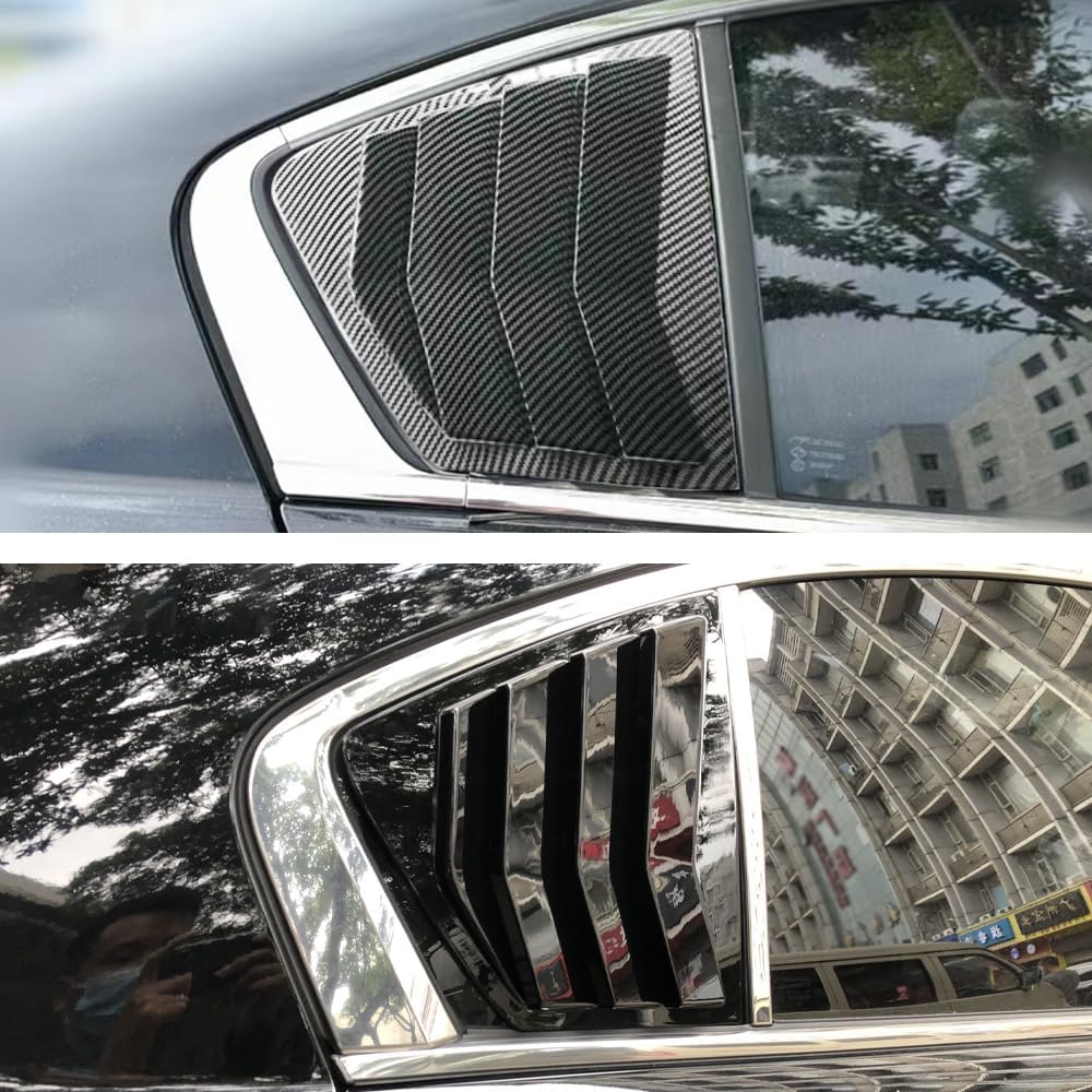 Window Louvers Fits for 8th Gen Honda Accord Sedan 2008-2012 Accessories Rear Side Window Louvers Windshield Sun Shade Cover Auto Exterior Decoration Trim Accessories(Carbon Fiber)