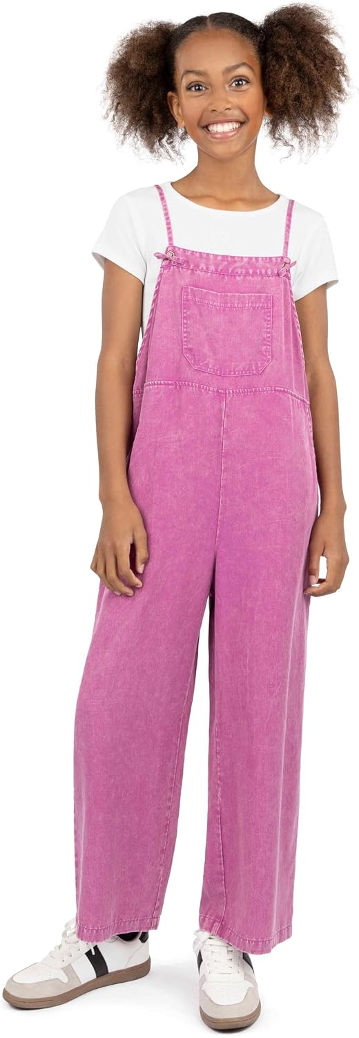 Speechless Girls' Wide Leg Jumpsuit and Short Sleeve T-shirt