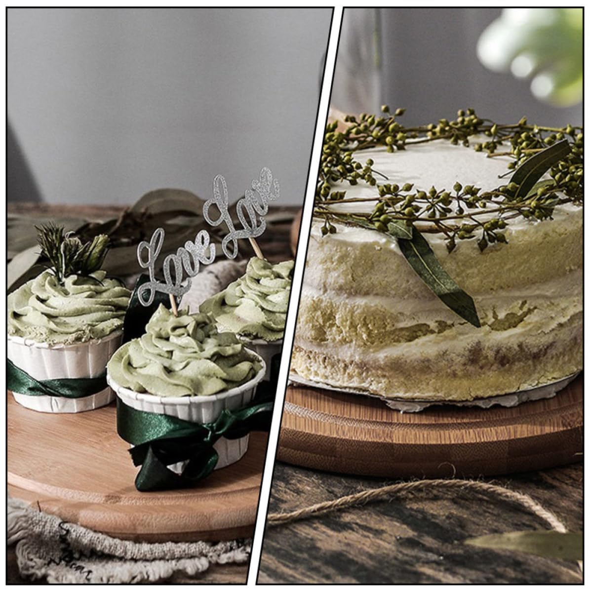 Cubierta Transparente de Vidrio para Pastel con Bandeja de Madera, Tapa Segura Buen Sellado para Exhibición de Tartas en Fiestas Casa