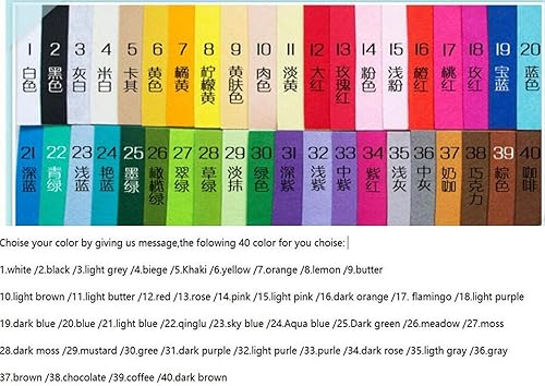 Miniatura 2 de MUGgYz 36 x 36 pulgadas (elige tu color dándonos un mensaje), tela de fieltro suave no tejida, hoja de tela de fieltro retazos DIY costura muñecas