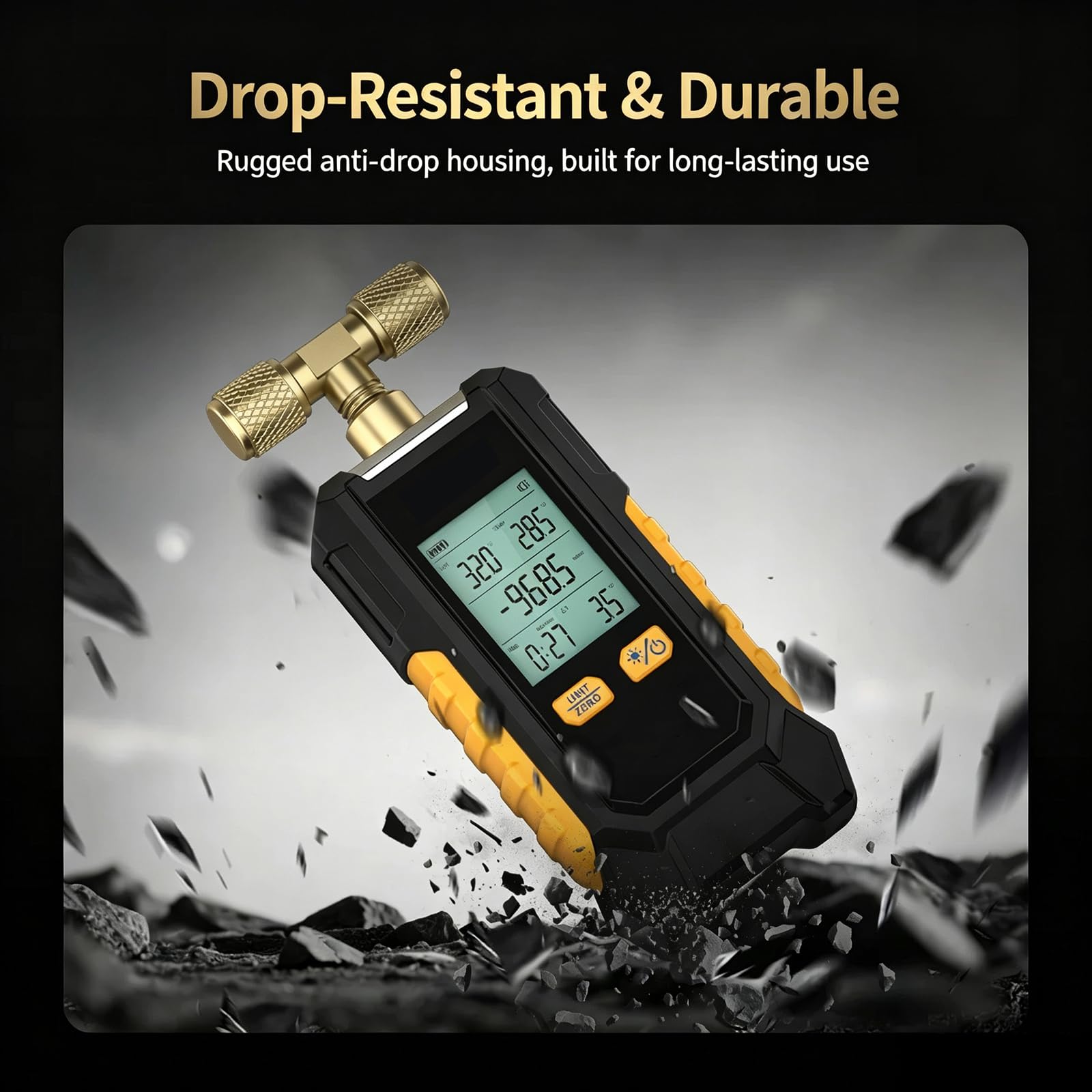 Vacuómetro Digital, Detector De Fugas De Calibración Automática, Con 6 Unidades Conmutables, Precisión ±0,1%, Pantalla Lcd Retroiluminada, Herramienta De Diagnóstico Hvac