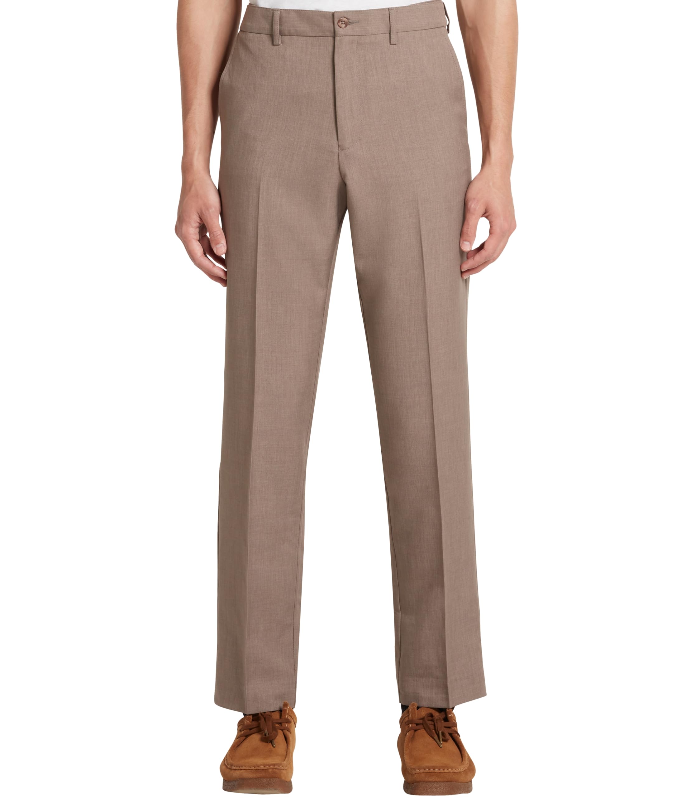 Farah Classic Men's Roachman Trousers, Dark 29L Taupe, 48W