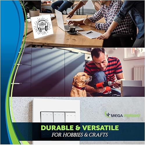 Miniatura 5 de Mega Format Hojas de plástico de PVC expandido, hoja rígida blanca de 6 x 12 pulgadas para manualidades, señalización y exhibiciones, tablero de PVC