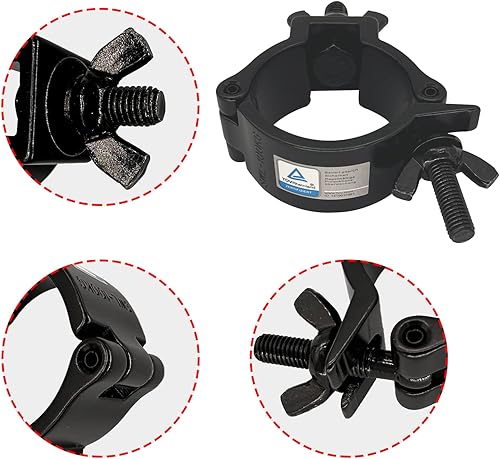 Vista 2 de Abrazadera de truss Heavy Duty 2 pulgadas O Stage Light Hook Abrazadera/Luz de cabeza móvil Par Luz Foco Kit de truss / Acabado de aleación de Negro