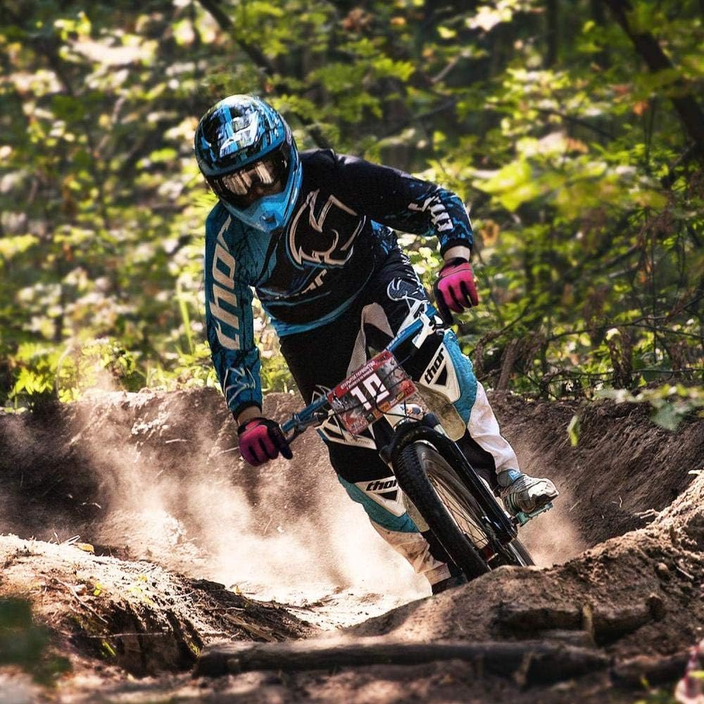 Guantes de Ciclismo con Dedos completos, Coloridos Guantes de Ciclismo con Dedos completos, Guantes de Bicicleta de montaña con Almohadilla, Guantes Antideslizantes Que absorben los Golpes,