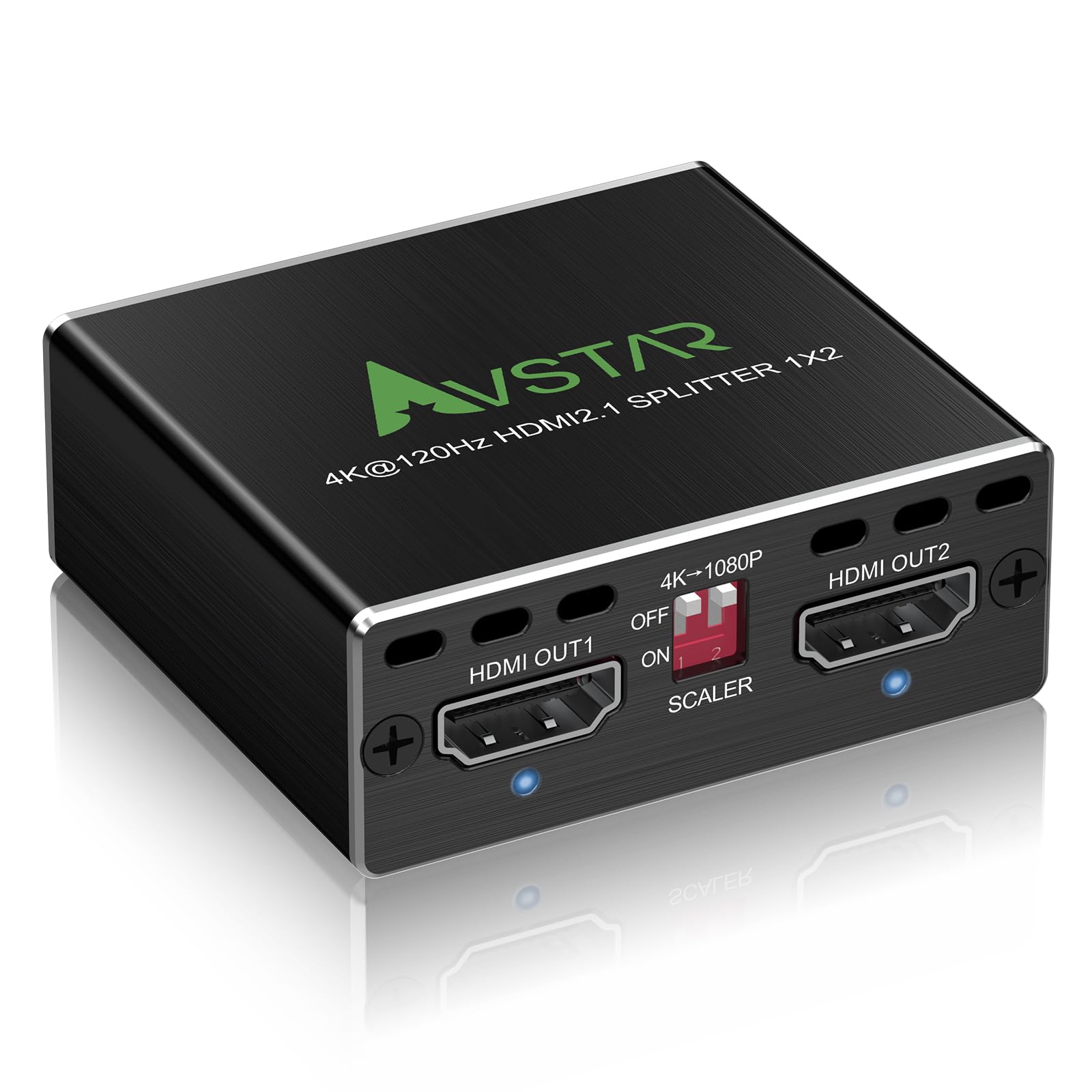 8K@60Hz HDMI 2.1 Splitter 1 in 2 out, 4K@120Hz HDMI Splitter 1X2