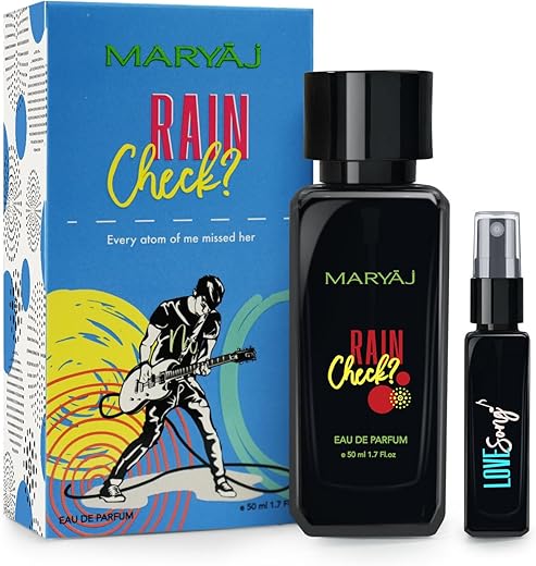 Maryaj Buy Rain check? 50ML & Get Love song 8ML Free Long lasting scent spray Gift for Men and Women