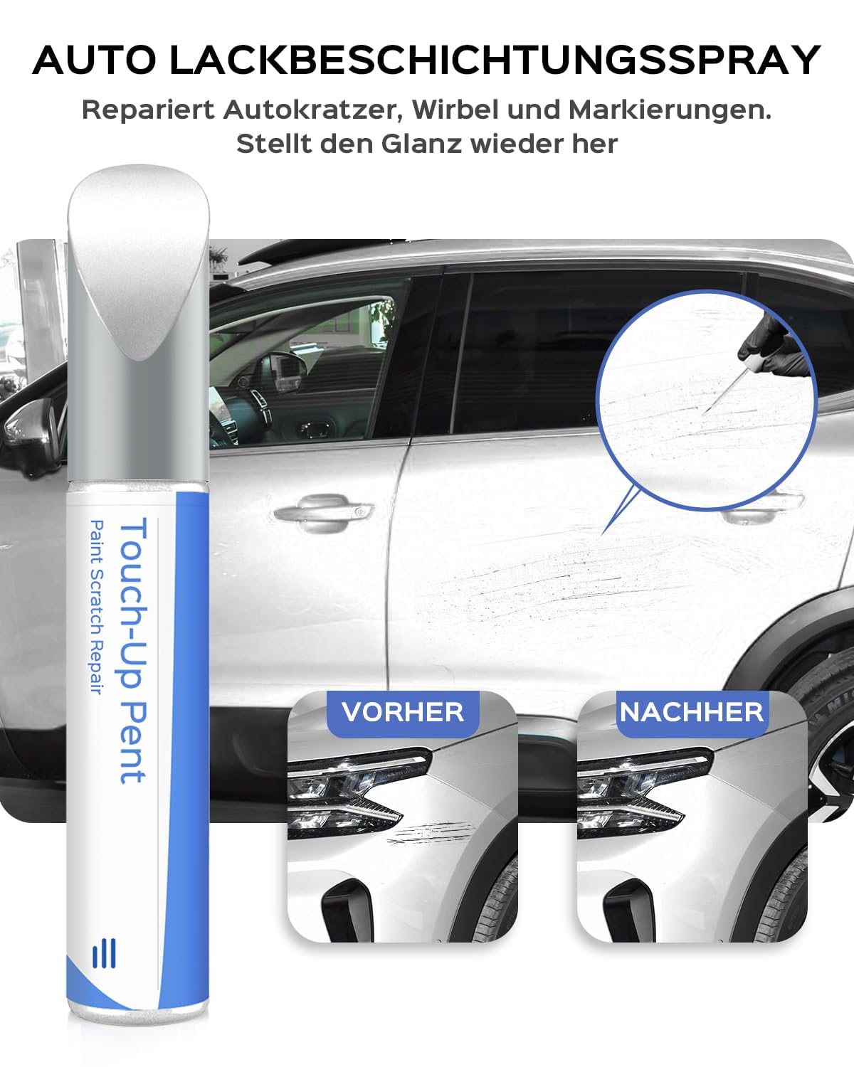 Citroen KWE Blanc Nacre Pearl White Vernice per Ritocchi Corrispondenza Esatta Riparazione Graffi Scheggiature