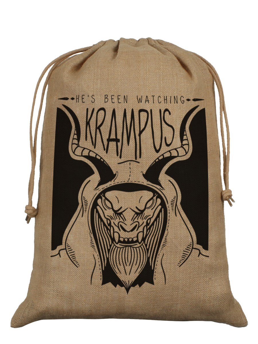 Grindstore Brown Krampus Anti Christmas Hessian Santa Sack 40X55cm