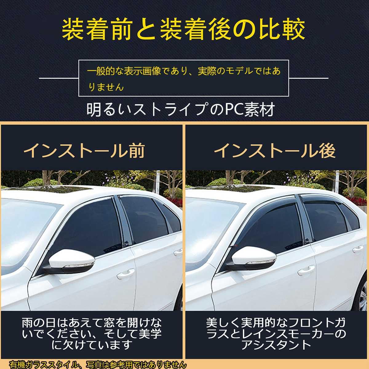 Amazon | 車用 サイドドアバイザー に適合する アウディA6 アバント C8