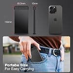 HEIYING Switch Game Card Case for Switch/Switch OLED/Switch Lite Game Card or Micro SD Memory Card, Metal Switch Game Holder with 20 Game Card Slots and 20 Micro SD Card Slots. (Black)