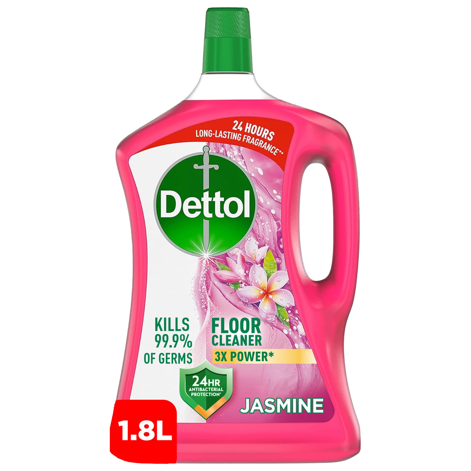 Antibacterial Power Floor Cleaner, Jasmine, 1.8L
