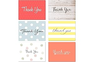 Assorted Pack of Multipurpose Thank You Cards with Envelopes