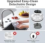 RAYMYLO Mug de café isolé 24 oz, tasse à café en acier inoxydable double paroi avec des lids, fuite-proof & Couvercle de slider amovible pour nettoyer à fond, garde le café froid pour 9 Hrs, adapté pour le bureau d'accueil du camp