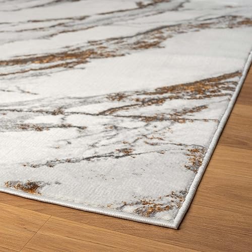 Miniatura 9 de LUXE WEAVERS Alfombra abstracta de mármol marfil 4x5
