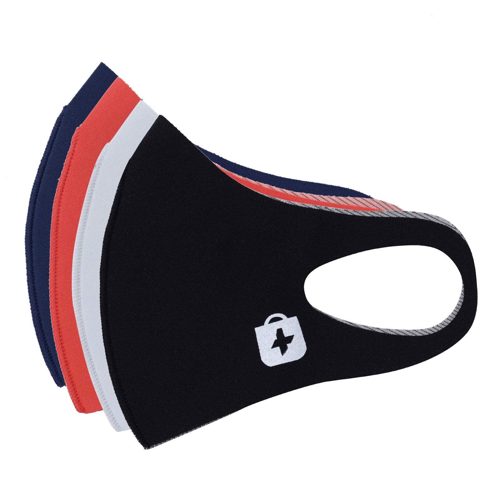 TKCK- Copper Reusable Washable Stylish Mask For Protection-(Pack of 4, Black,Blue,Grey,Orange)