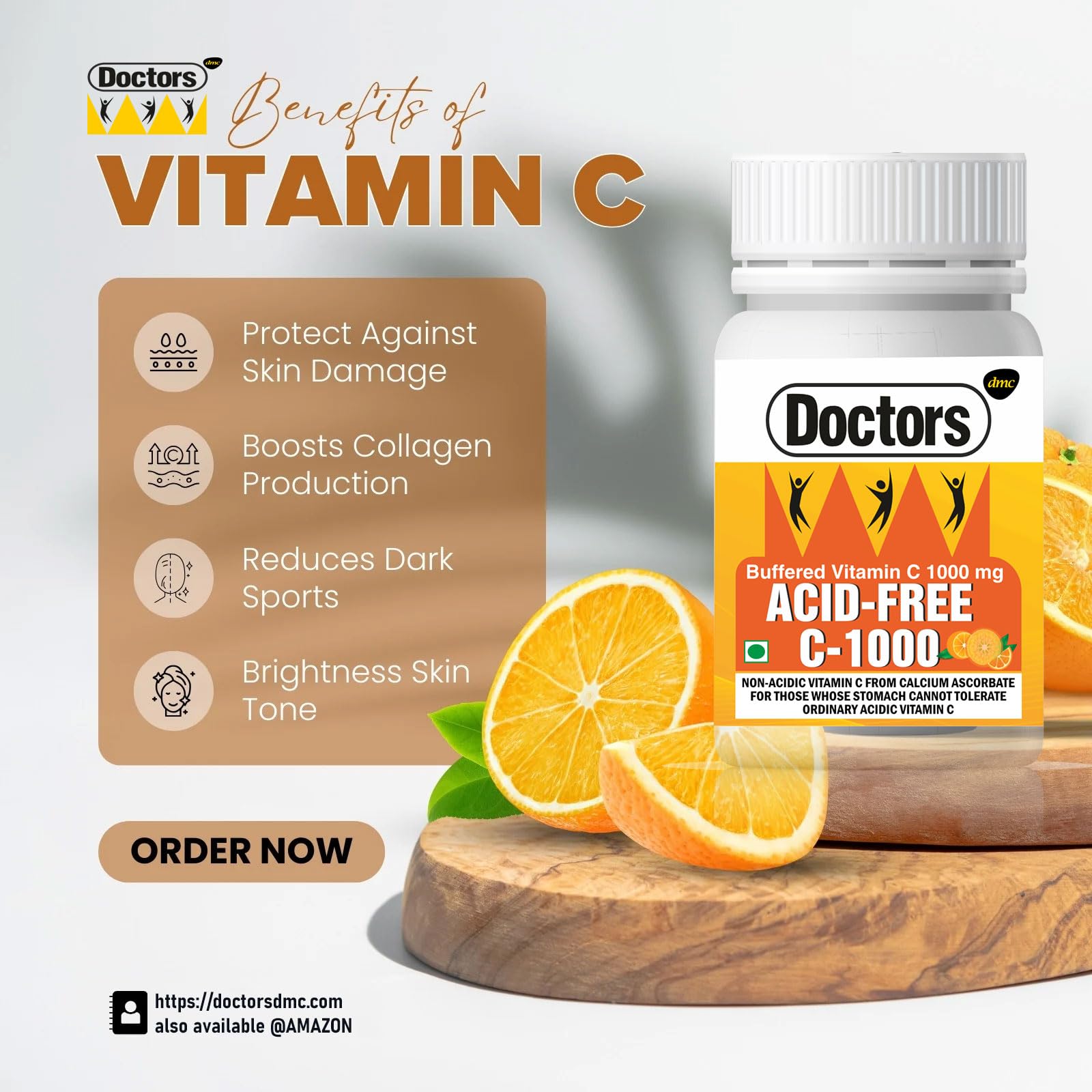 glutathione and vitamin c tablets benefits Doctors Acid Free Vitamin C Tablets + Doctors Glutathione Capsules COMBO  PACK for Skin Radiance and Stronger Immunity Support, Vegetarian, 30 Tabs +  30 Caps : Amazon.in: Health & Personal Care