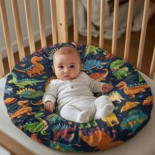 Baby Lounger Pillow Cover for Newborn Dinosaur Lounger Cover for Boys Girls Soft Snug Fitted Baby Lounger Slipcover, Removable Cover for Infant Lounger Pillow Reversible for Lounger