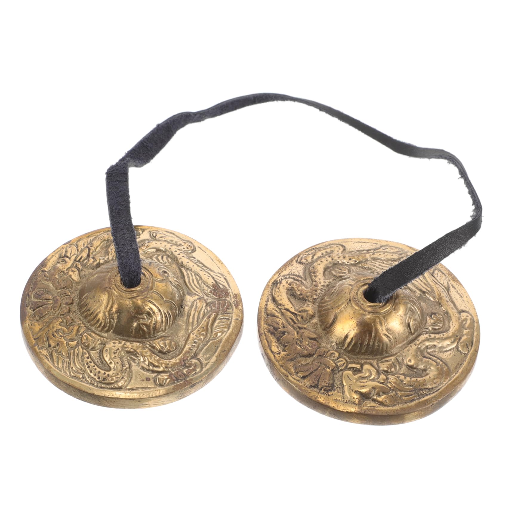 Toddmomy Brass Bells for Meditation Tingsha Bells Decorative Finger Cymbals Percussion Instruments